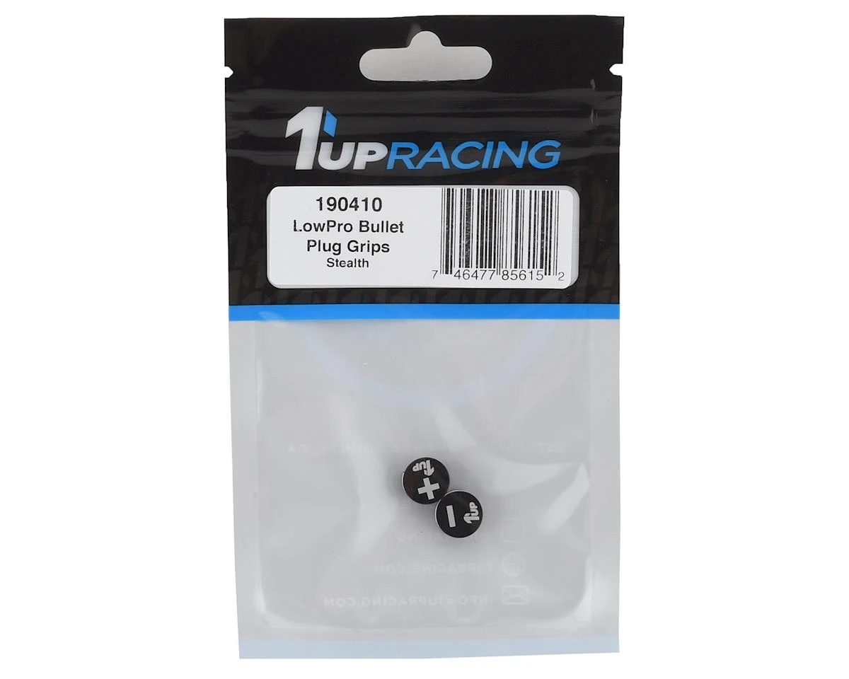 1UP Racing LowPro Bullet Plug Grips (Black/Black) 2 1UP Racing LowPro Bullet Plug Grips (Black/Black) - Image 2
