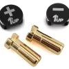 1UP Racing LowPro Bullet Plug Grips W/5mm Bullets (Black/Black)