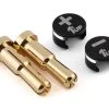 1UP Racing LowPro Bullet Plug Grips W/4-5mm Bullets (Black/Black)
