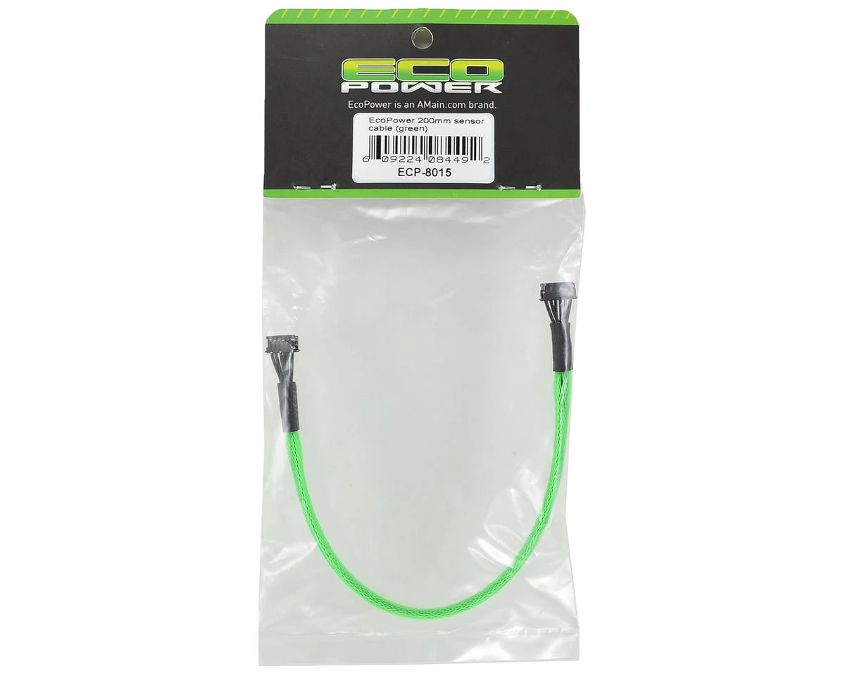 EcoPower Braided Brushless Motor Sensor Cable (Flo Green) (200mm) 2 EcoPower Braided Brushless Motor Sensor Cable (Flo Green) (200mm) - Image 2