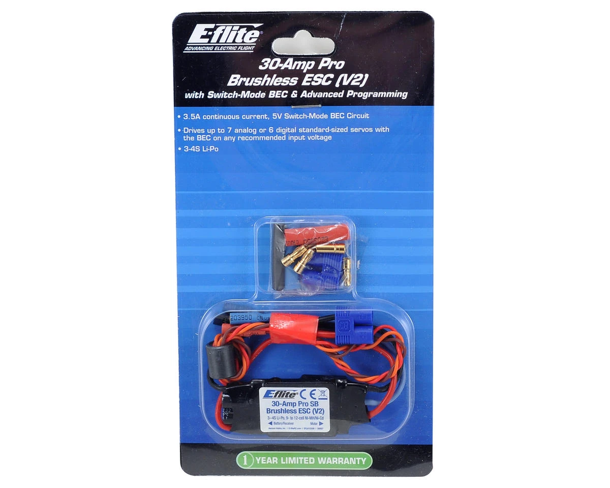 E-Flite 30-Amp Pro Switch-Mode BEC Brushless ESC (V2) 3 E-Flite 30-Amp Pro Switch-Mode BEC Brushless ESC (V2) - Image 3