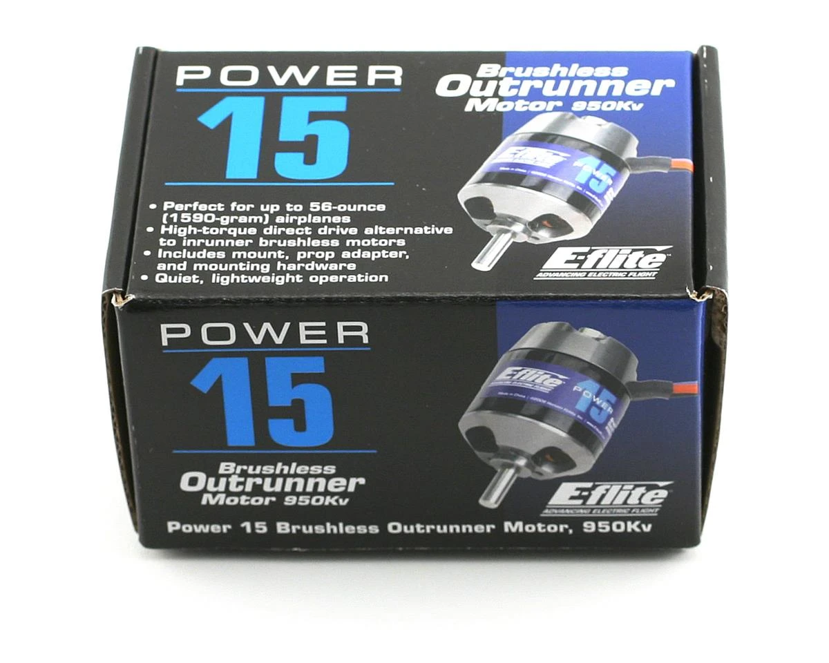 E-Flite Power 15 Brushless Outrunner Motor, 950Kv: 3.5mm Bullet 3 E-Flite Power 15 Brushless Outrunner Motor, 950Kv: 3.5mm Bullet - Image 3