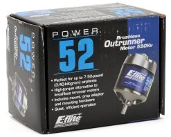 E-Flite Power 52 Brushless Outrunner Motor (590kV) -Furitek shop eflm4052a 2