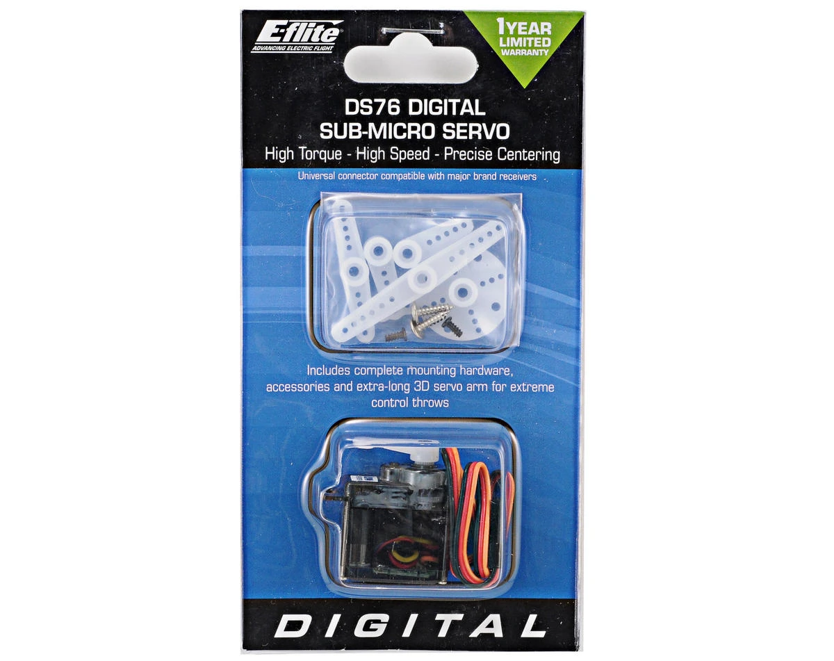 E-Flite DS76 7.6-Gram Digital Sub-Micro Servo 3 E-Flite DS76 7.6-Gram Digital Sub-Micro Servo - Image 3