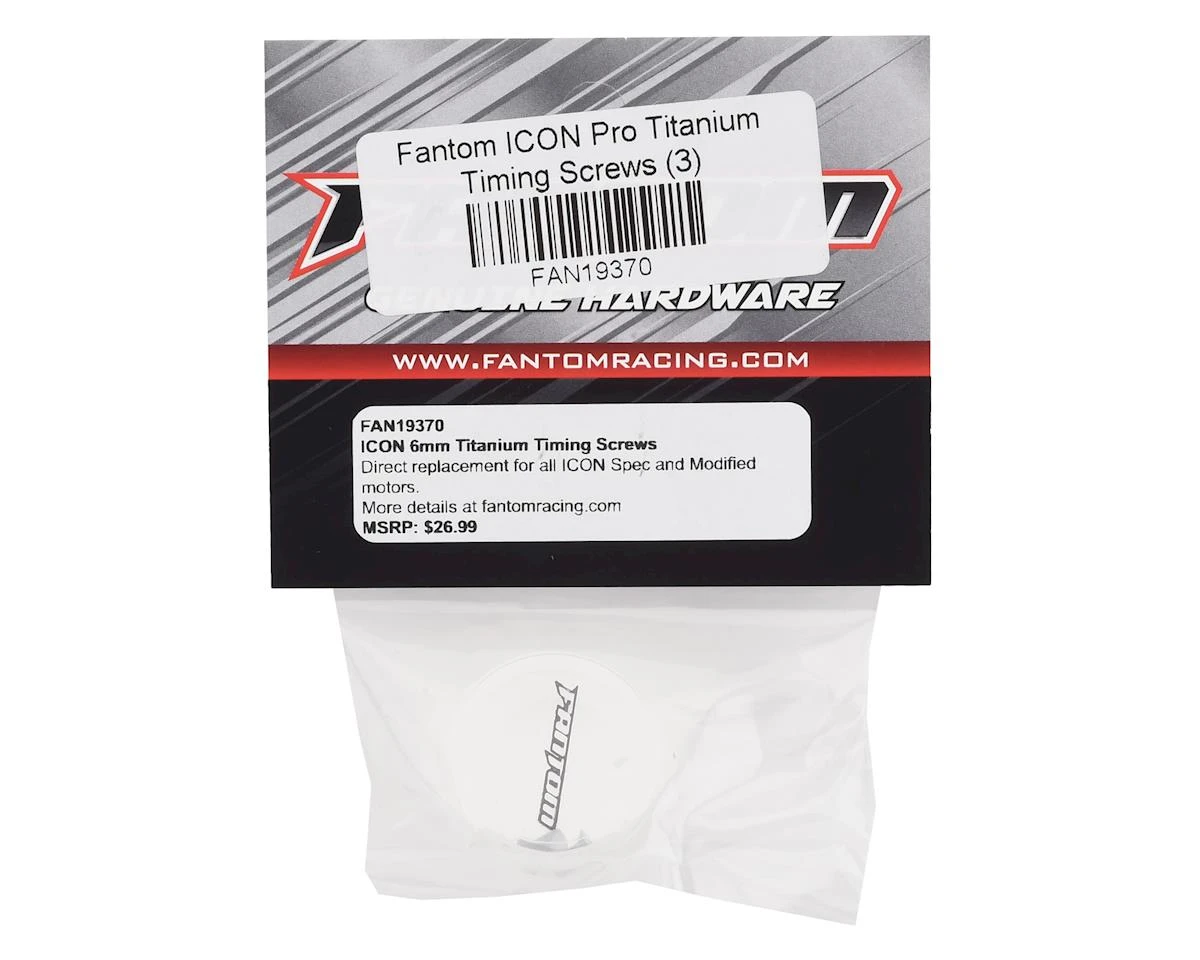 Fantom ICON Pro Titanium Timing Screw Set (3) 2 Fantom ICON Pro Titanium Timing Screw Set (3) - Image 2