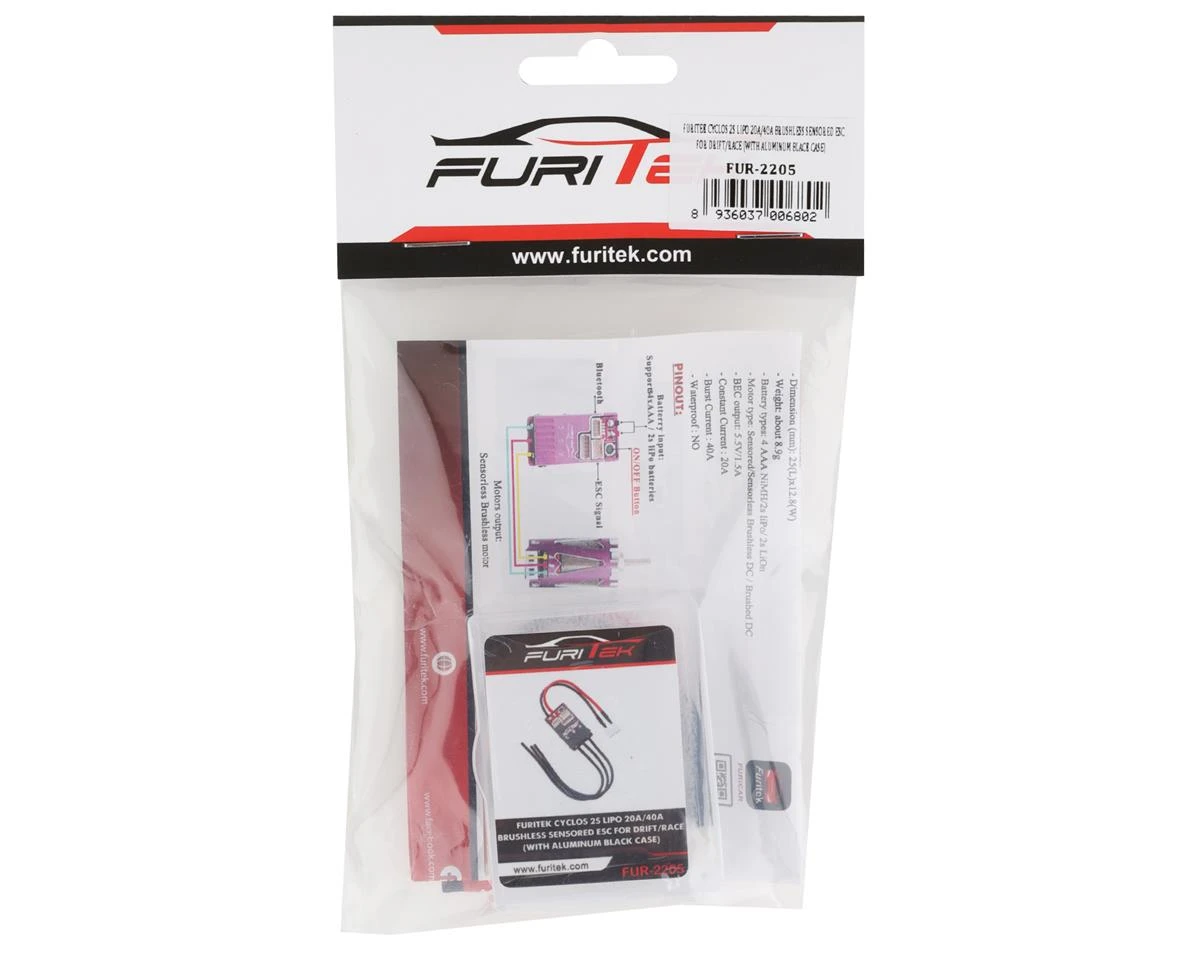 Furitek Cyclos 20A Sensored Brushless ESC W/Black Aluminum Case 3 Furitek Cyclos 20A Sensored Brushless ESC W/Black Aluminum Case - Image 3