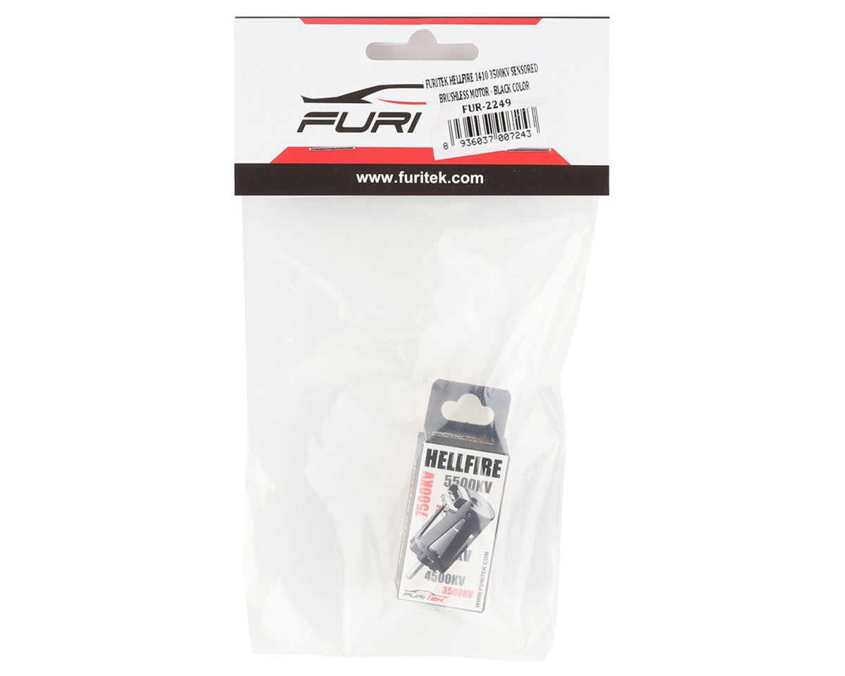Furitek Hellfire 1410 3500kV Sensored Brushless Motor (Black) 3 Furitek Hellfire 1410 3500kV Sensored Brushless Motor (Black) - Image 3