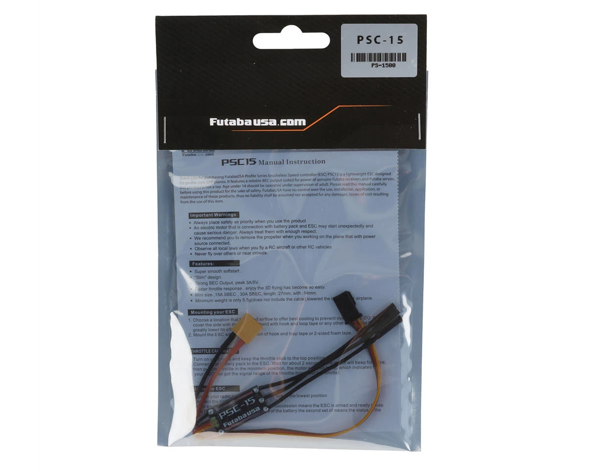 FUTABA PSC-15 Brushless ESC 2 FUTABA PSC-15 Brushless ESC - Image 2