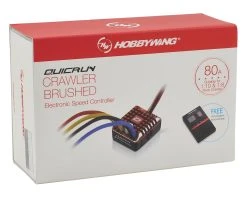 Hobbywing QuicRun Waterproof 1080 Brushed Crawling ESC (2-3S) -Furitek shop hwa30112750 3