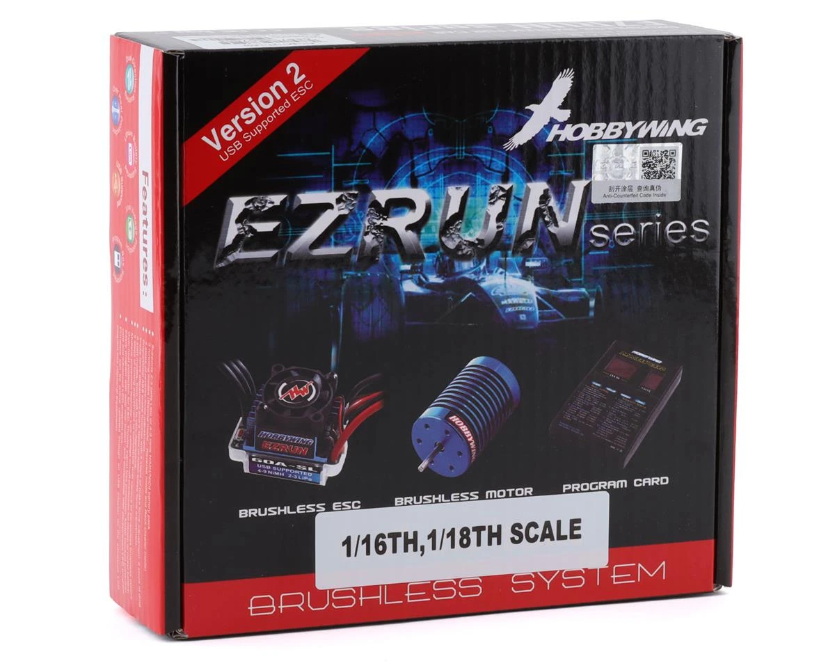 Hobbywing EZRun 18A Sensorless Brushless ESC/Motor Combo (12.0T/7800kV) W/Program Box 4 Hobbywing EZRun 18A Sensorless Brushless ESC/Motor Combo (12.0T/7800kV) W/Program Box - Image 4
