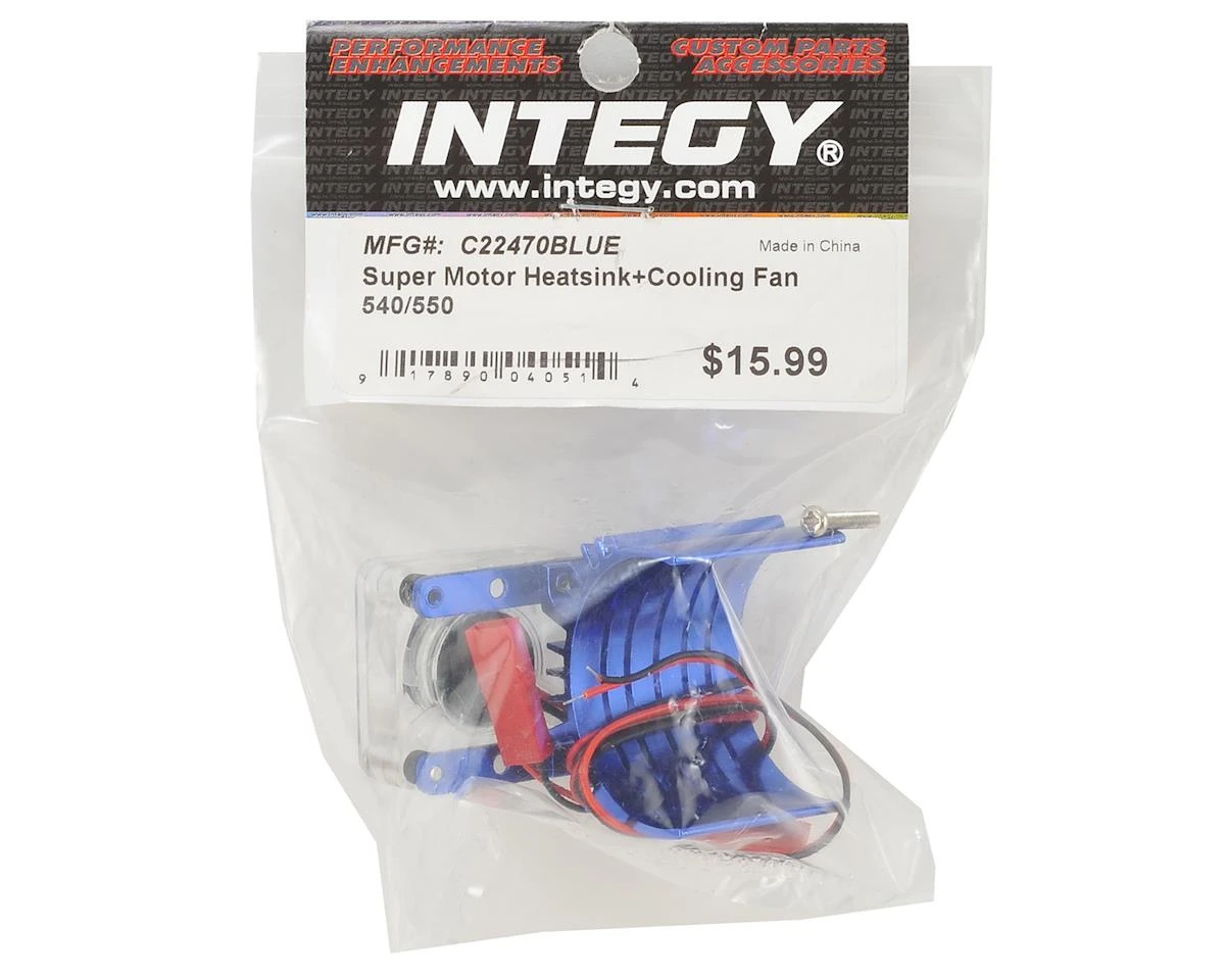 Team Integy 540/550 Motor Heatsink & Cooling Fan (Blue) 2 Team Integy 540/550 Motor Heatsink & Cooling Fan (Blue) - Image 2