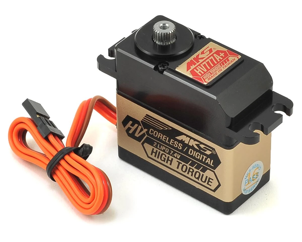 MKS Servos HV777A+ Coreless Titanium Gear High Torque Digital Servo (High Voltage) 1 MKS Servos HV777A+ Coreless Titanium Gear High Torque Digital Servo (High Voltage)