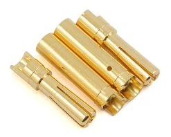 Protek RC 4.0mm "Super Bullet" Solid Gold Connectors (2 Male/2 Female)