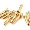 Ruddog 4mm Gold Male Bullet Plug (10) (18mm Long)
