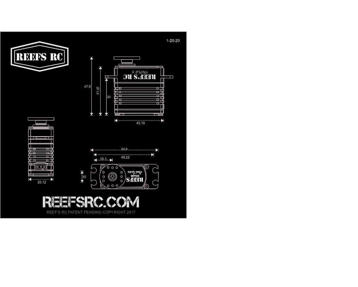 Reefs RC Triple5 High Torque Steel Gear Digital Servo (High Voltage) 2 Reefs RC Triple5 High Torque Steel Gear Digital Servo (High Voltage) - Image 2