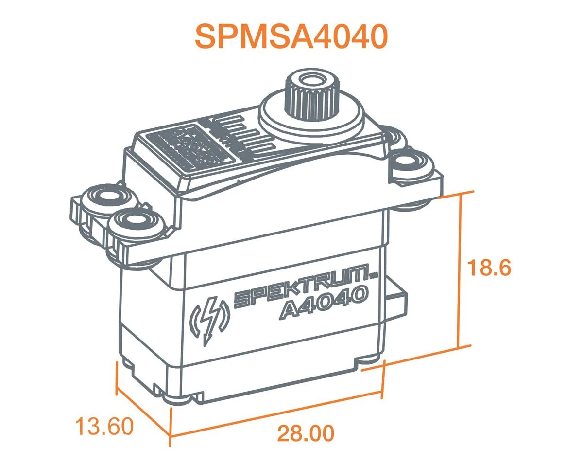 Spektrum RC A4040 MT/HS Micro Metal Gear Servo (High Voltage) 6 Spektrum RC A4040 MT/HS Micro Metal Gear Servo (High Voltage) - Image 6