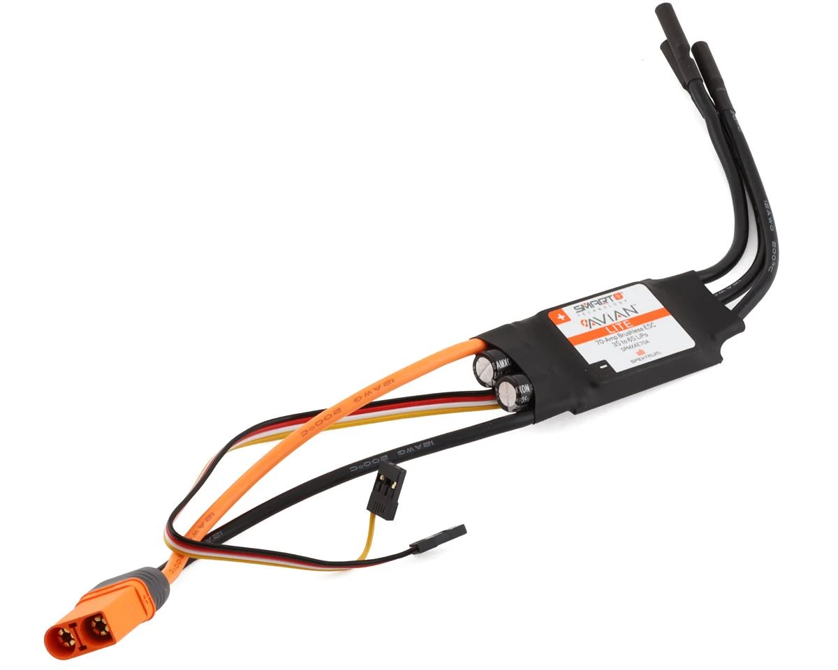Spektrum RC Avian Lite 70-Amp Brushless Smart ESC W/IC5 1 Spektrum RC Avian Lite 70-Amp Brushless Smart ESC W/IC5