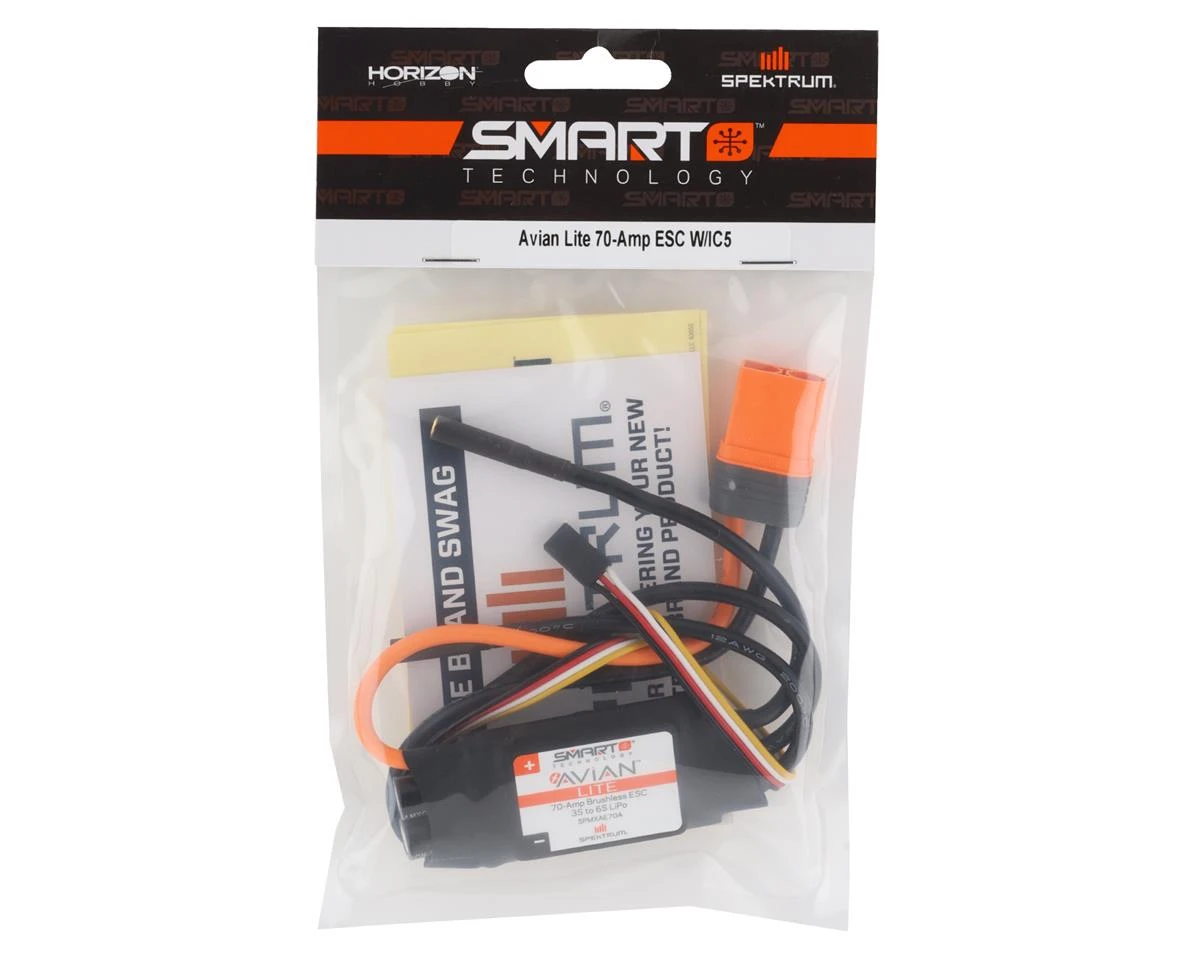 Spektrum RC Avian Lite 70-Amp Brushless Smart ESC W/IC5 2 Spektrum RC Avian Lite 70-Amp Brushless Smart ESC W/IC5 - Image 2