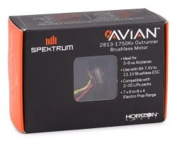 Spektrum RC Avian 2813 Brushless Outrunner Motor (1750Kv) -Furitek shop spmxam4502 2