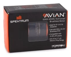 Spektrum RC Avian 5065 Brushless Outrunner Motor (450Kv) 10 Spektrum RC Avian 5065 Brushless Outrunner Motor (450Kv) -Furitek shop spmxam4770 4