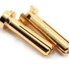 TQ WIRE 4mm Low Profile Male Bullet Connectors (Gold) (18mm) (2)