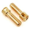 TQ WIRE 5mm "Flat Top" Male Bullet Connector (Gold) (2)