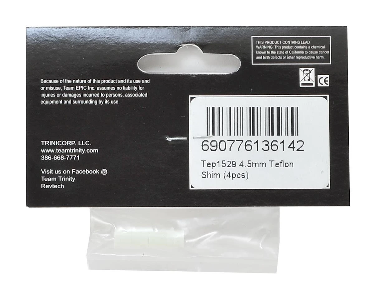 Trinity 4.5mm Teflon Motor Shims (4) 2 Trinity 4.5mm Teflon Motor Shims (4) - Image 2