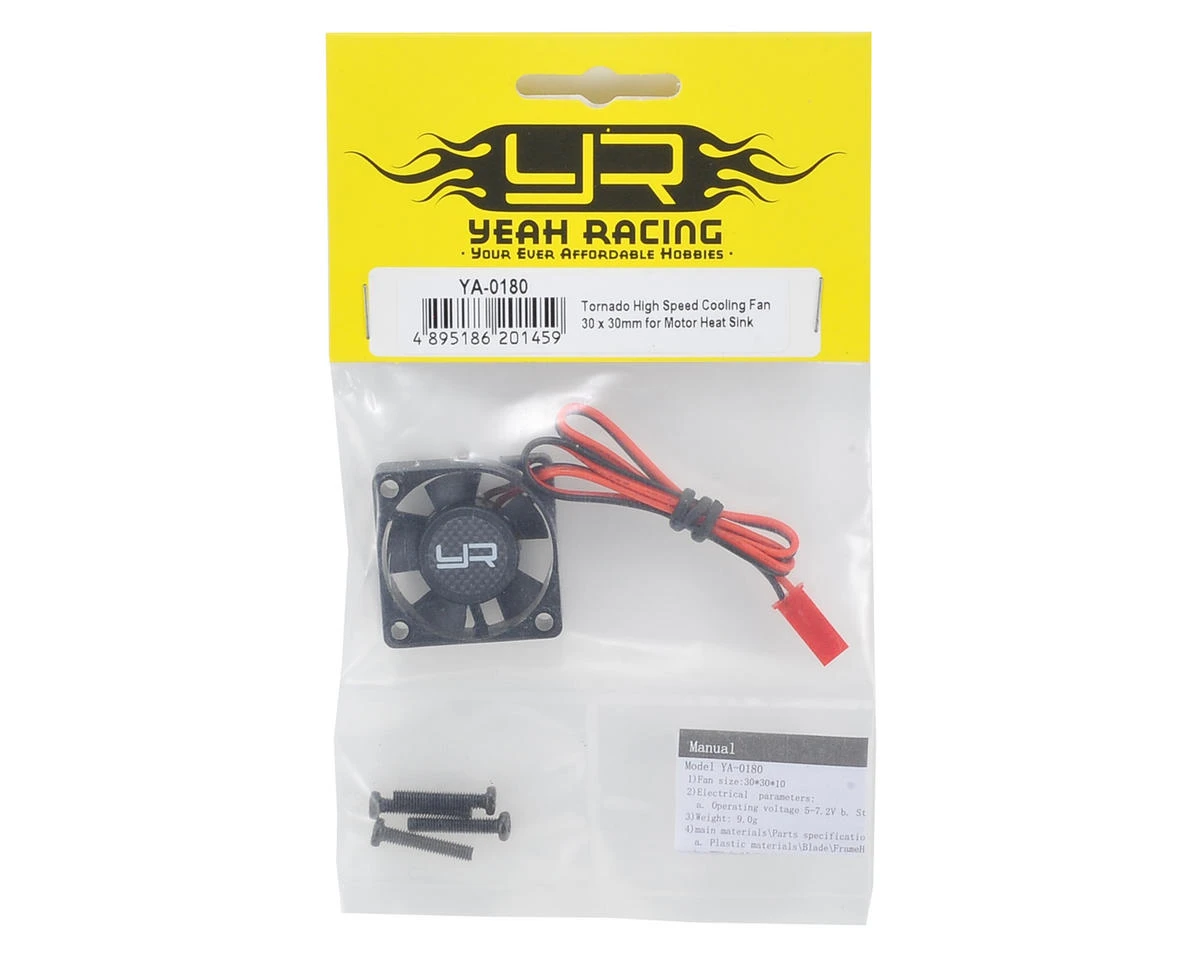 YEAH RACING 30x30x10mm Tornado High Speed Fan (Black) 2 YEAH RACING 30x30x10mm Tornado High Speed Fan (Black) - Image 2