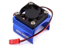 YEAH RACING Aluminum 540 Size Motor Heat Sink W/Cooling Fan (Blue)