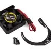 YEAH RACING 1/8 Aluminum Fan Mount Clamp W/40mm Cooling Fans (Black)